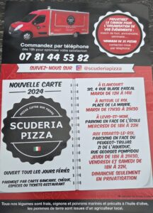 Camion Scuderia Pizza Menu 1