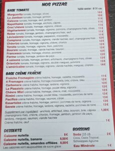 Camion Scuderia Pizza Menu 2