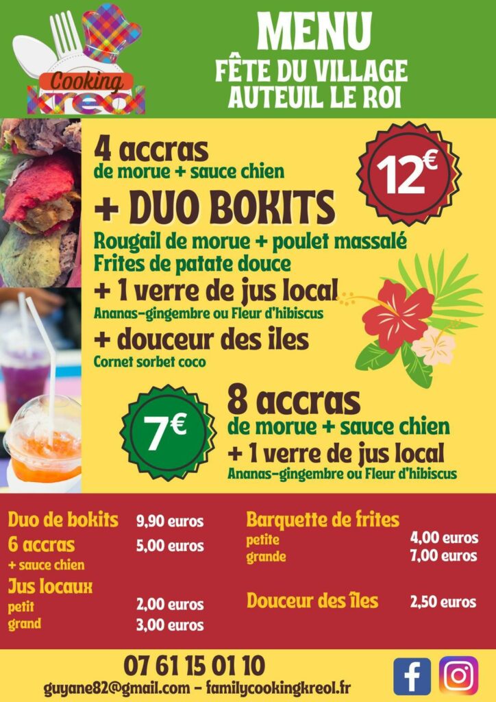 Menu traiteur 28 06 2024