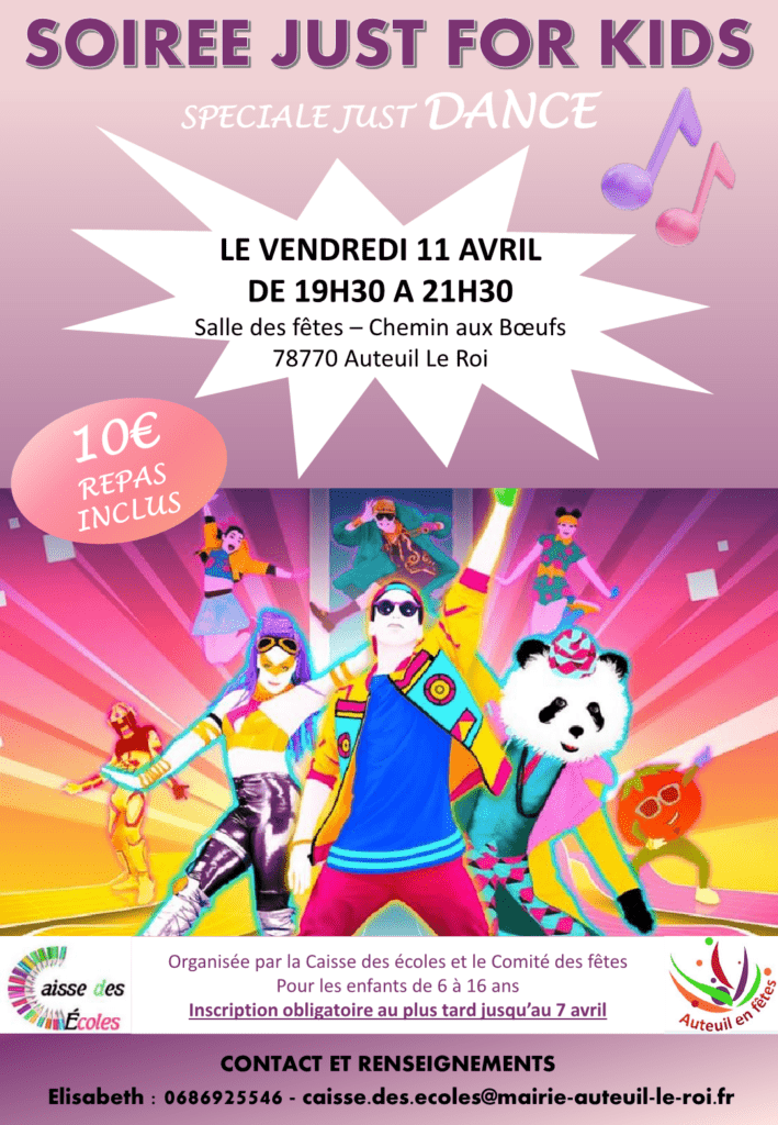 Affiche Soirée Just for Kids du 11 04 2025