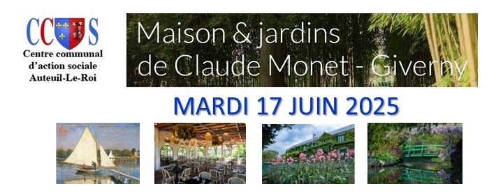 Giverny Le programme de la journée en tête