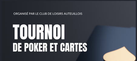 Affiche Évènement Tournoi de Poker