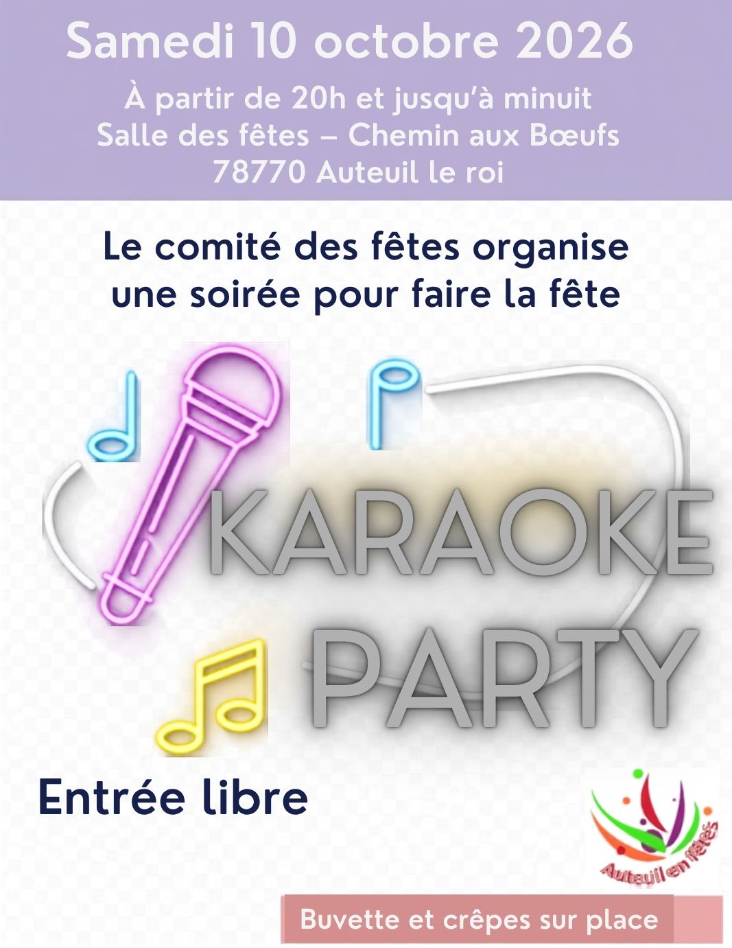 Affiche Karaoke 10 2026