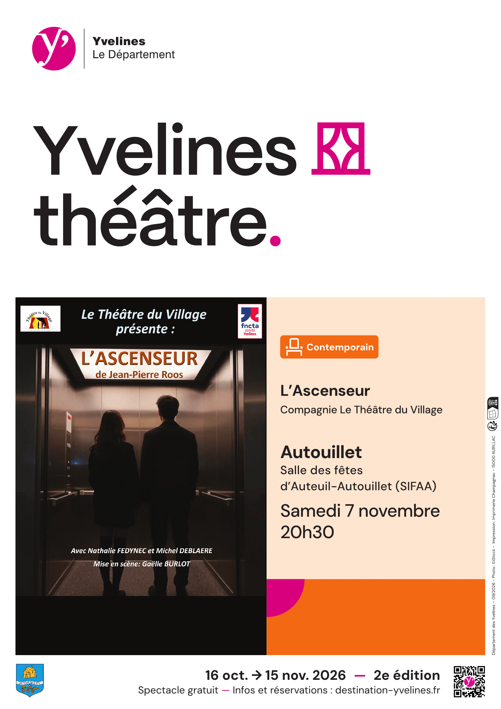 Affiche théâtre L'Ascenseur