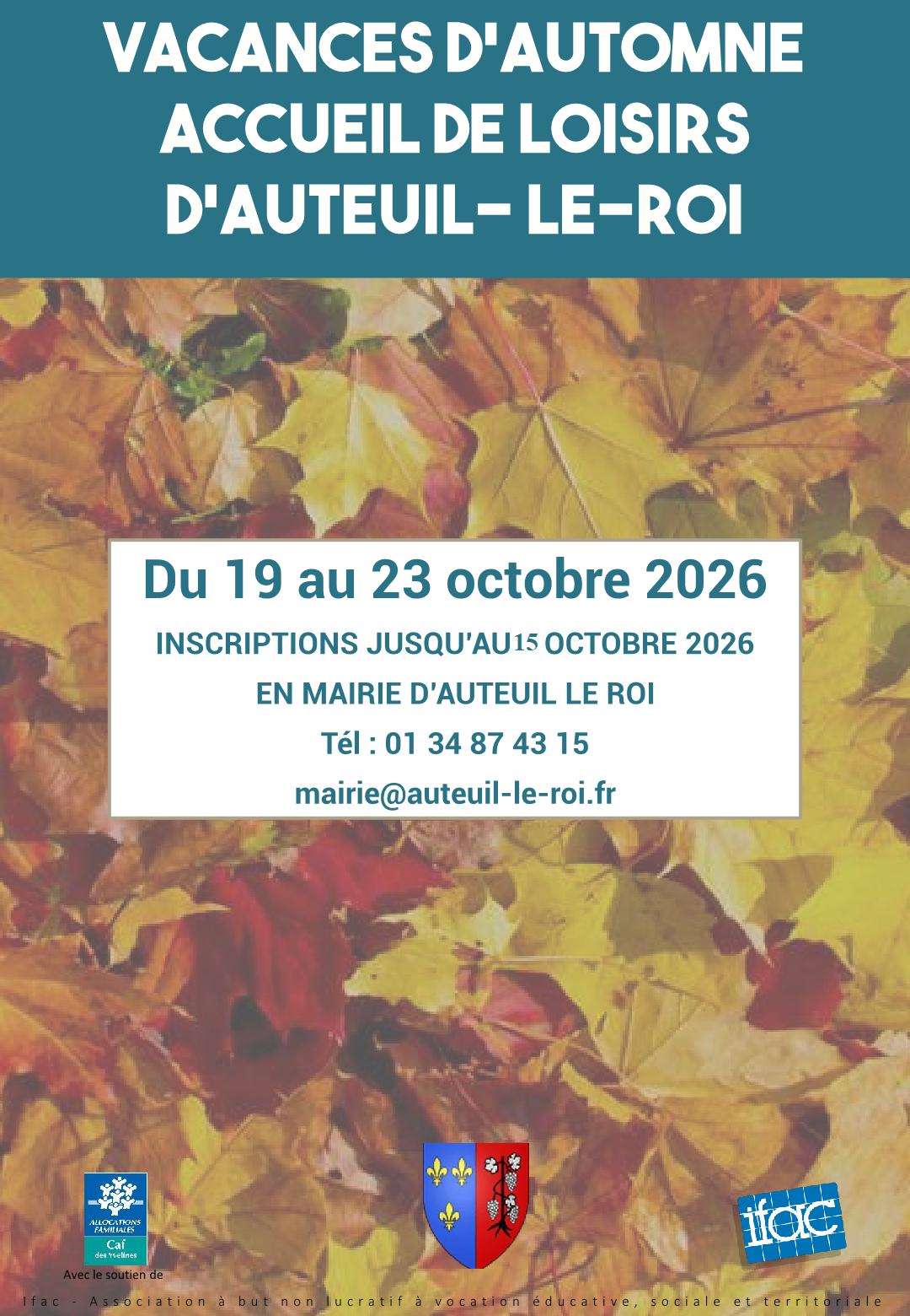 Affiche vacances automne 2026 Auteuil 2